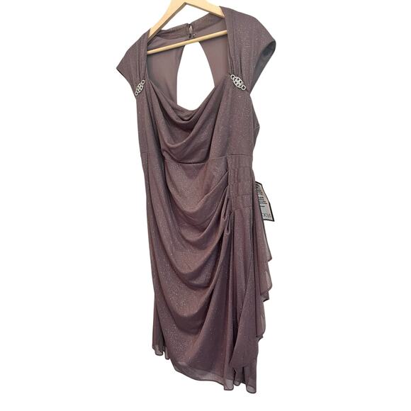 R&M RICHARDS WOMAN FORMAL LAVENDER MINI DRESS  SIZE18W nwt - Picture 4 of 10